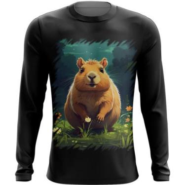Imagem de Camiseta Manga Longa Capivara do Bem Animalzinho 3 - Kasubeck Store®, 