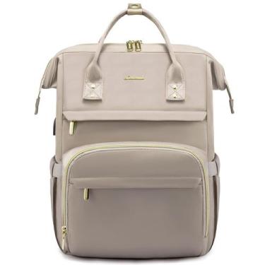 Imagem de Mochila LOVEVOOK College Laptop 15,6" à prova d'água, cinza escuro
