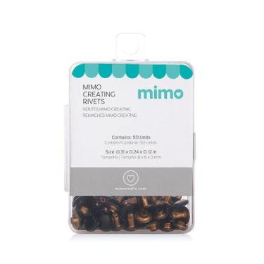 Imagem de Rebite Dupla Face Mimo Creating  Redondo  Preto  8  6  3 mm  50 Unids