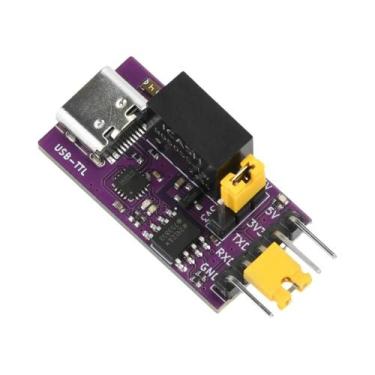 Imagem de Módulo Isolado USB Tipo C CH343 Para TTL DC 3.3V 5V Porta Serial 6Mbps