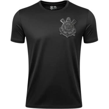 Imagem de Camiseta Dry Corinthians All Black - Licenciada Coimbra, Preto, M