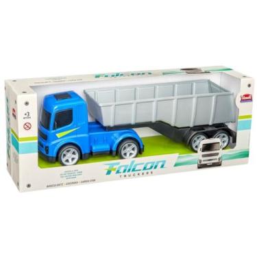Imagem de Caminhão Basculante Carreta Grande 40cm Falcon Truckers - Caçamba Arti