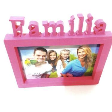 Imagem de Porta retrato rosa família - MDF