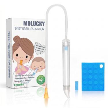 Imagem de Aspirador Nasal para Bebê Molucky com Ponta de Silicone Macio e 24 Fil