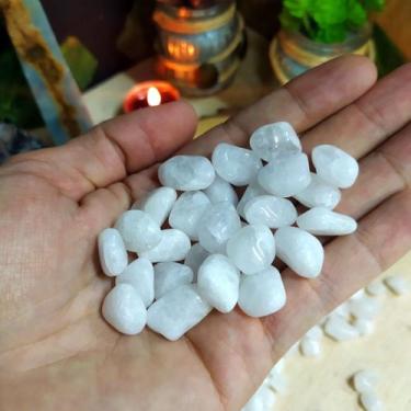 Imagem de Pedra Cristal Leitoso Quartzo Branco Rolada - Proteção e Disposição - 