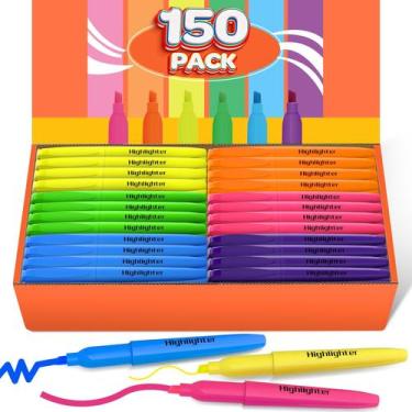Imagem de Marcadores de texto DUONIZAY, kit com 150 unidades, cores sortidas