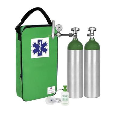 Imagem de Kit Oxigênio 3L 2 Cilindros Bolsa Verde - Corcenter