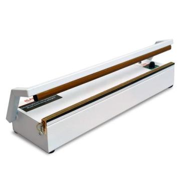 Imagem de Seladora de 50cm Manual Bivolt Sela e Corta Sacos Embalagens Plásticas