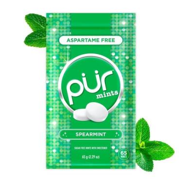 Imagem de Pur Mints Spearmint Bala Sem Açúcar Com Xilitol Hortelã - 65g