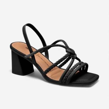 Imagem de Sandália Dakota De Salto Bloco Preta, Preto, 35