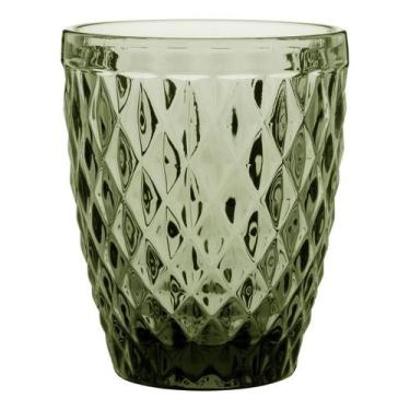 Imagem de Copo Home&Co 10x8x8cm Vidro Verde 270ml 6pçs para Água Suco Drinks e B