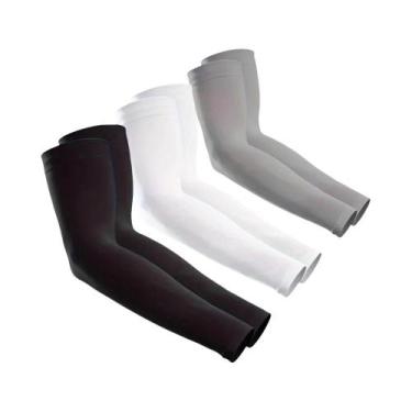 Imagem de Mangas De Proteção Solar Respiráveis Unissex, 3 Pares Para Ciclismo, C