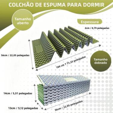 Imagem de Colchonete De Camping Ultralight De 2cm De Espessura, Dobrável, Em Pap