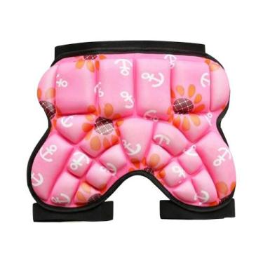 Imagem de Calça Acolchoada Para Skate Infantil Com Protetor De Quadril 3D Espess