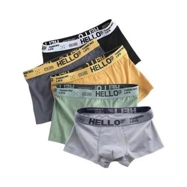 Imagem de Boxers Masculinos Sexy Confortáveis E Respiráveis Pacote Com 5 Peças M