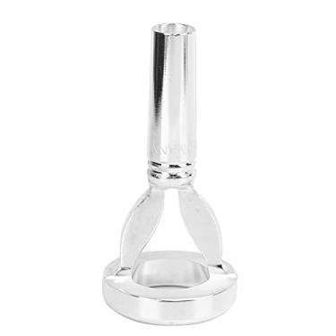 Imagem de Bocal de trombone banhado a prata simulador trompete instrumento de treino trombone tocadores