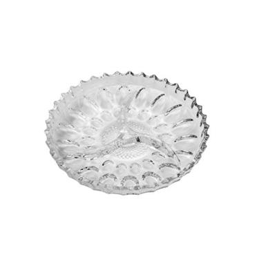 Imagem de PETISQUEIRA COM 3 DIVISÓRIAS DE CRISTAL JAGUAR 23CM TRANSPARENTE