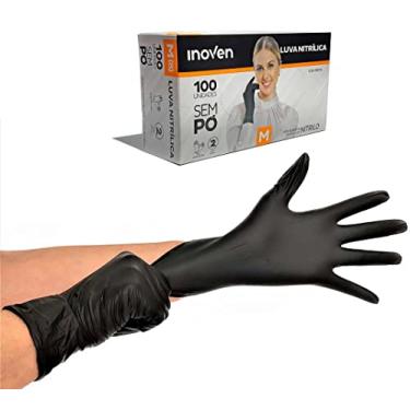 Imagem de Luva Nitrílica Sem Pó Caixa c/100 Unidades Preta - Inoven