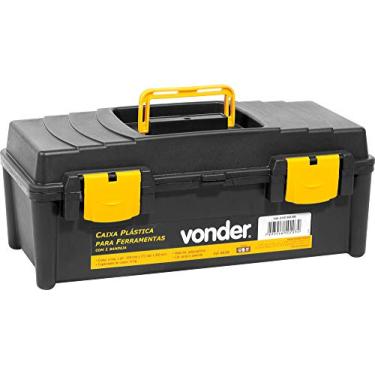 Imagem de Vonder, Caixa Plástica Para Ferramentas, Preta E Amarela, Com 1 Bandeja, Vd 4038.