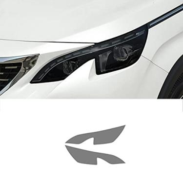 Imagem de MVMTVT Adesivo de TPU preto transparente para restauração de faróis de carro para Peugeot 5008 2018 2019 2020 Acessórios