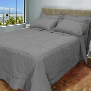 Imagem de Edredom Cama Casal Queen com Jogo de Lençol Meia Estação