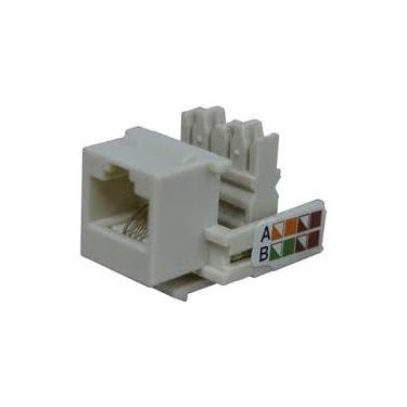 Imagem de Conector P/Telefone Nível 3 Fêmea Rj11 Amp/Similar Embut. Cod. 1574 - Hammer