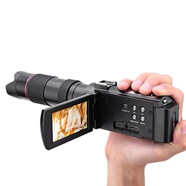 Imagem de Câmera de vídeo ae8 filmadora 4 k ultra hd 60 fps 30 mp câmera vlogging para youtube IR visão noturna controle remoto 3.0 "ips touch screen 16x zoom digital filmadora com microfone,(sem bateria)