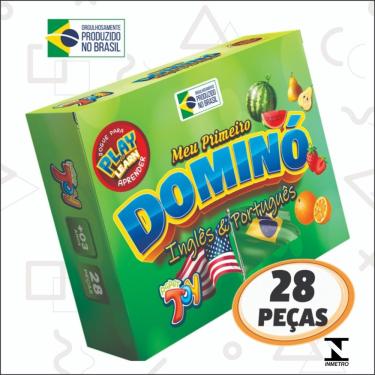 Domino Educativo Jogo Alfabetizaçao Em Ingles Idiomas Simque em Promoção na  Americanas