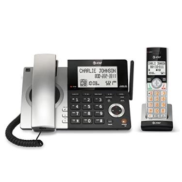 Imagem de AT & T CL84107 DECT 6.0 expansível com Fio / Telefone Sem Fio com Smart Call Blocker, preto / prata com 1 Handset