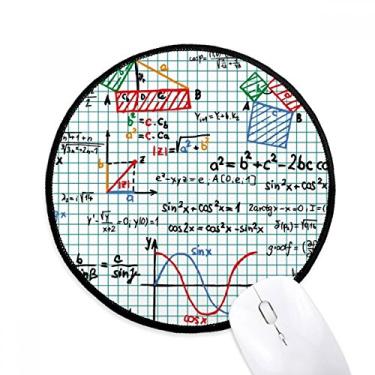 Imagem de DIYthinker Função trigonométrica fórmulas matemáticas mouse pad desktop escritório tapete redondo para computador