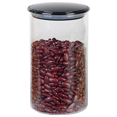 Imagem de Porta mantimento em vidro borossilicato com tampa preta 1L D10xA17,5cm