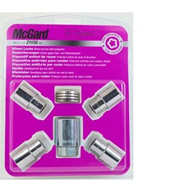 Imagem de Parafuso Antifurto Mcgard original Kit de Roda c/porca chave segredo importado contra roubo e remoção resistente cromado homologado montadoras (21156)