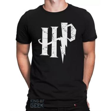 Imagem de Camiseta Harry Potter Hp Filme Camisa Série Blusa Geek Bruxo Tamanho:G;Cor:Preto