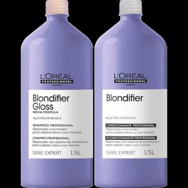 Imagem de Kit Loreal Blondifier Gloss 1500ml Shampoo E Condicionador - L'oréal P
