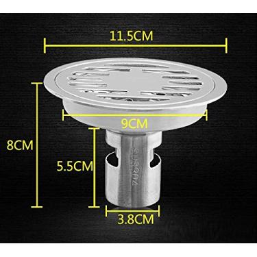 Imagem de Dreno de piso de banheiro Tampa de drenagem de piso de aço inoxidável 304 Desodorante de drenagem de piso de aço inoxidável Esgoto de banheiro Tampa de máquina de lavar de banheiro Água profunda Dupla finalidade