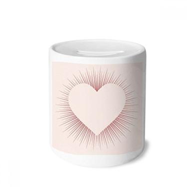 Imagem de DIYthinker Caixa de dinheiro em forma de coração para o Dia dos Namorados Caixa de cerâmica para presente de cofrinho