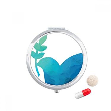 Imagem de Blue Olive Branch Caixa de armazenamento de medicamentos com padrão anti-guerra