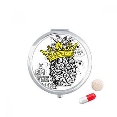 Imagem de Caixa de armazenamento de medicamentos com desenho de abacaxi e frutas King