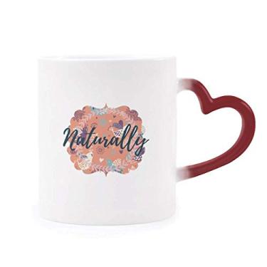 Imagem de Caneca de flor laranja com tinta sensível ao calor Caneca vermelha que muda de cor