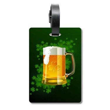 Imagem de Beer Ireland St.Patrick's Day Bolsa de mala com etiqueta para cartão de bagagem
