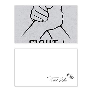 Imagem de Gesto de luta livre personalizado cartão de agradecimento aniversário papel saudação casamento agradecimento