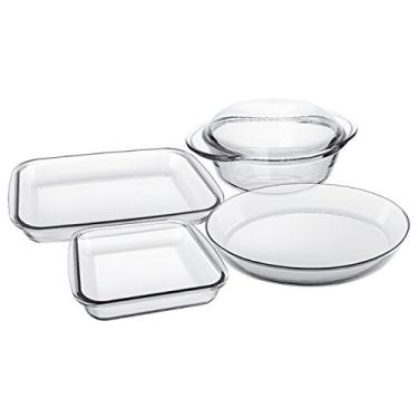 Imagem de Conjunto de Refratários, Celebrity, 5 Peças, 1x Retangular + 1x Quadrada + 1x Oval + Terrina, Incolor, Marinex