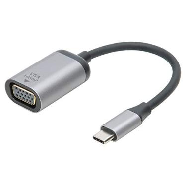 Imagem de Deryang Conversor tipo C para VGA, cabo adaptador tipo C, liga de alumínio + adaptador de PVC tipo C para VGA, para casa