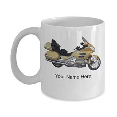 Imagem de Caneca de motocicleta amarela personalizada - Caneca de café para amantes de motocicletas - Copo de motocicleta personalizado - Caneca de café personalizada - Caneca de café de 325 ml