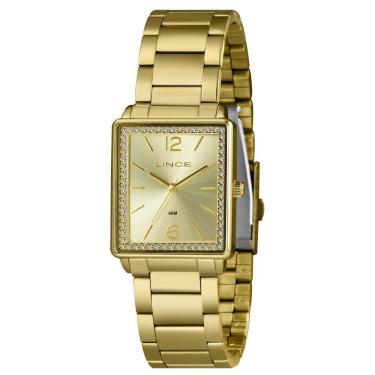 Imagem de Relógio Lince Feminino Ref: Lqg4737l28 C2kx Retangular Dourado