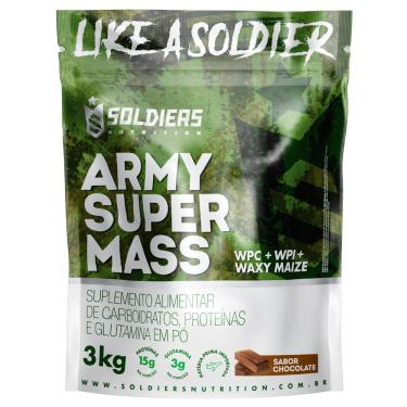 Imagem de Hipercalórico Army Super Mass 3Kg - 100% Importado - Soldiers Nutrition