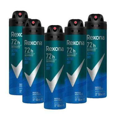 Imagem de Kit 6 Desodorante Rexona Men Active Dry Aerosol Antitranspirante 72H 1