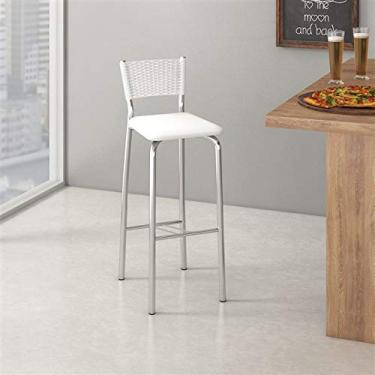 Imagem de Banqueta Gênova com Encosto 70cm B287 - Branco