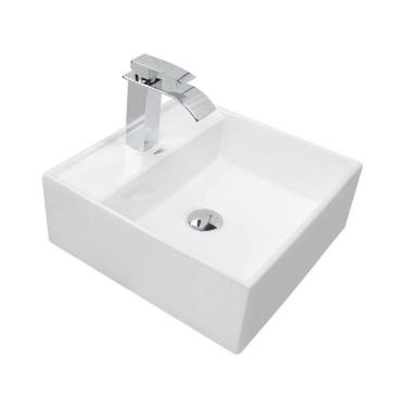 Imagem de Kit Sobrepor Cuba + Torneira + Válvula | Decoração Banheiro