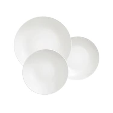 Imagem de Conjunto com 12 Pratos Tramontina Sophia em Porcelana - Branco